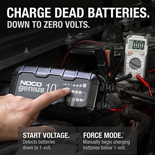 NOCO GENIUS10 battery clamps and cables