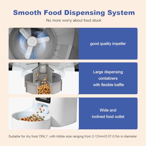 Automatic cat feeder dispensing bowl area