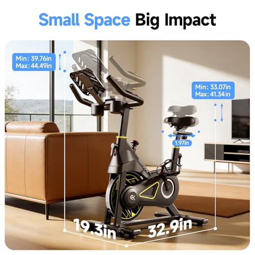 YPOO BC710 exercise bike with transport wheels