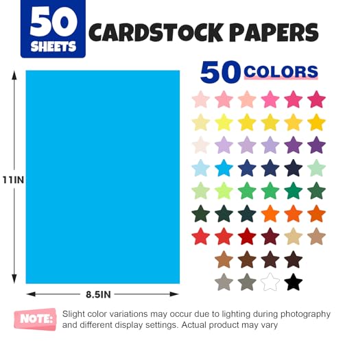 Assorted colors of TUXIYA 8.5 x 11 cardstock