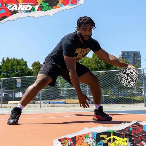 AND1 Chaos basketball graffiti pattern detail
