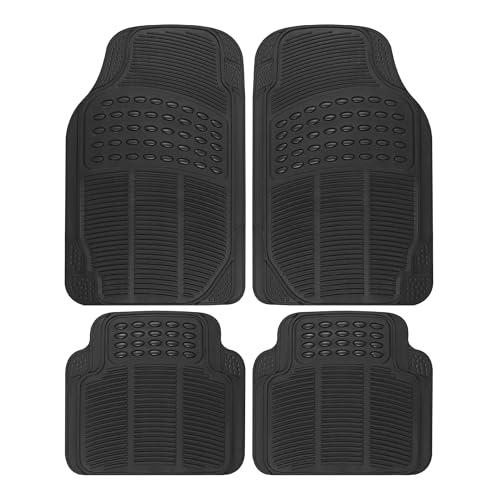 BDK 4-Piece All-Weather black floor mats set