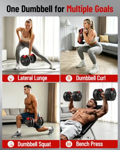 Yagud dumbbell set compact storage position