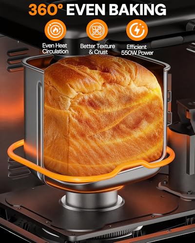 Open lid showing non-stick bread pan