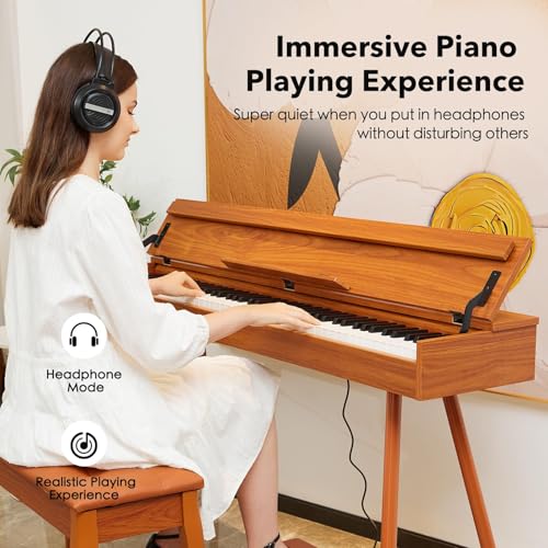KUMENG digital piano wooden cabinet flip cover