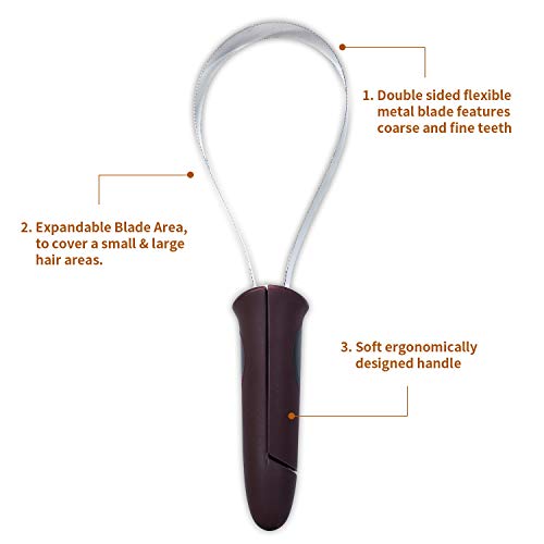 Ergonomic non-slip handle of the grooming tool