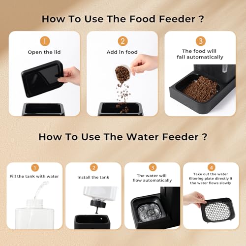 Black automatic pet feeder base