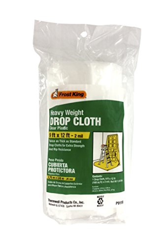 Frost King Clear Polyethylene Drop Cloths 9'x12'x2 mil