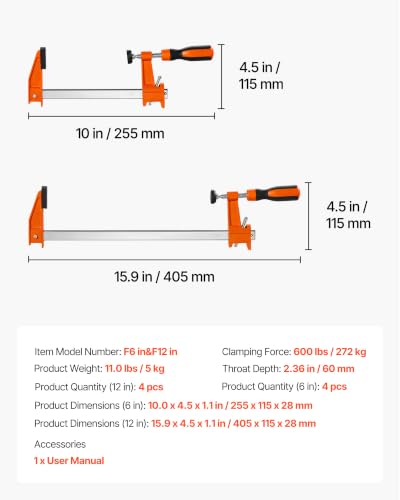 Plastic protective pads on VEVOR clamps