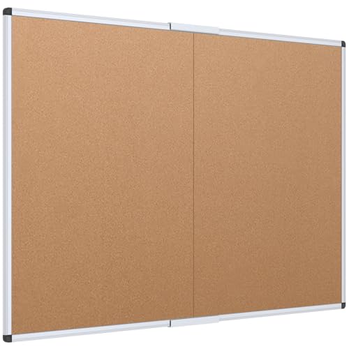 VIZ-PRO 36 x 24 Inch Cork Bulletin Board