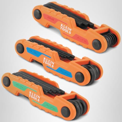Compact portable folding hex key set by Klein Tools