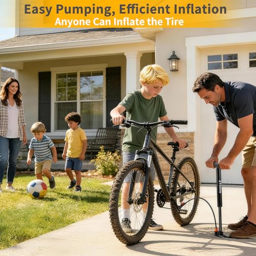 Black metal bike pump body side profile