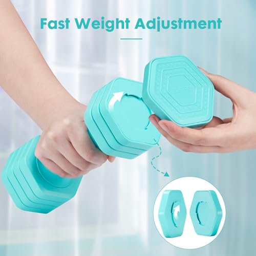Equipro blue adjustable dumbbells in storage position