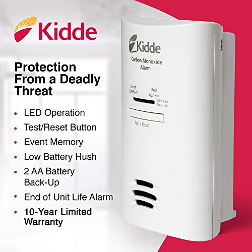 Plug-in carbon monoxide detector side view
