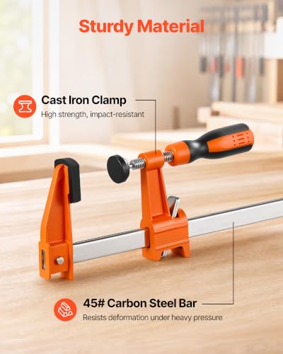 Steel bar profile of VEVOR 36-inch clamps