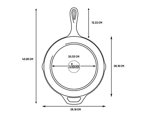 Side profile of Lodge cast iron frying pan