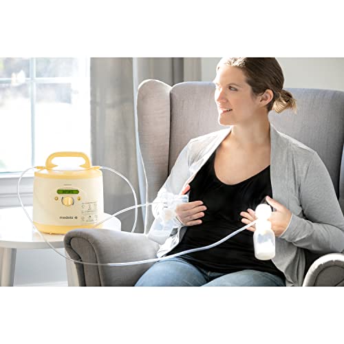 Side profile of the yellow Medela Symphony Plus
