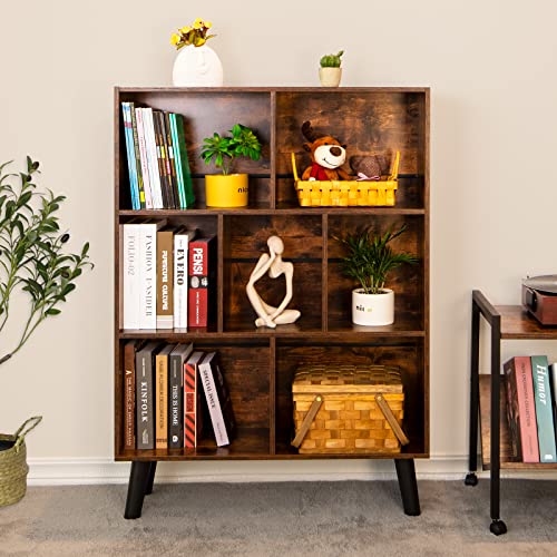Detailed shot of bookshelf finish and veneer