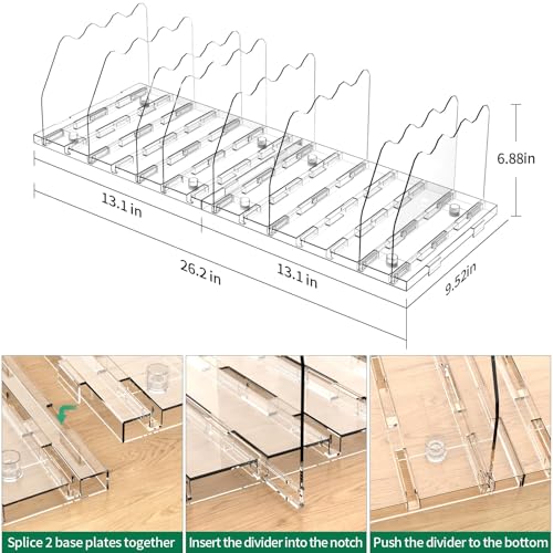 SPACEKEEPER Adjustable Shelf Divider for Closet angled view