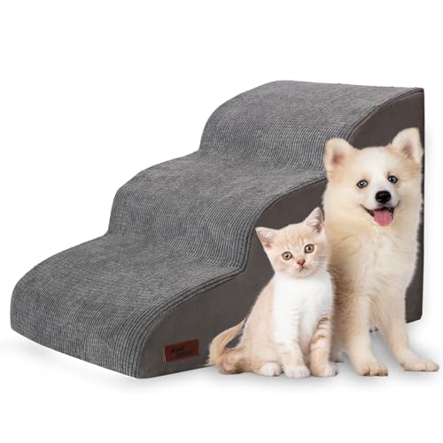 Aodisman 3-step grey pet stairs