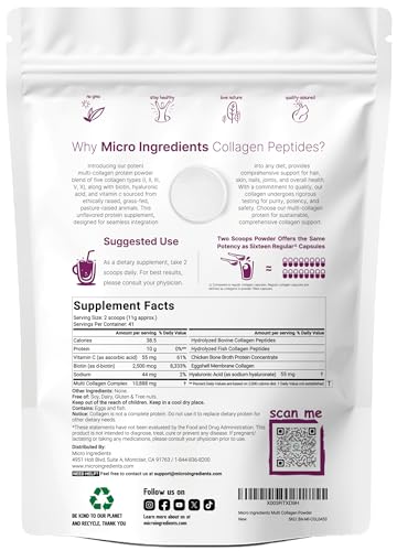 Scoop of Micro Ingredients multi collagen peptides