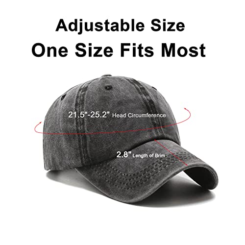 Side profile of NPJY Black Washed dad hat