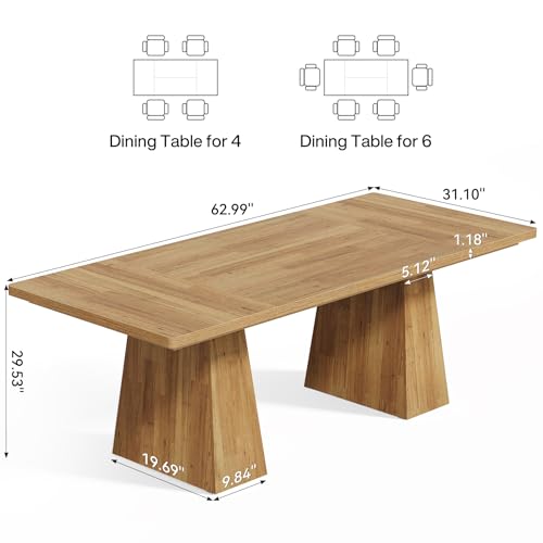 F2168 wooden dining table top view