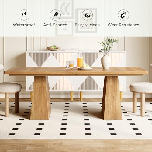 Dining table in home office space