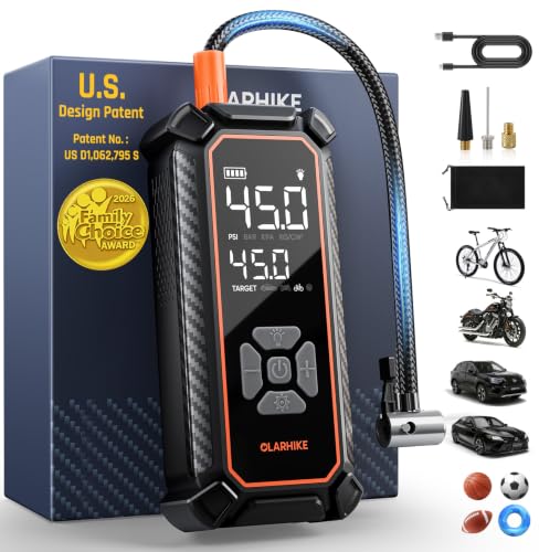 OlarHike Cordless Tire Inflator 150 PSI front view