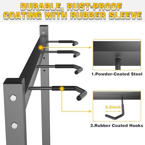 Vertical storage hooks for bikes