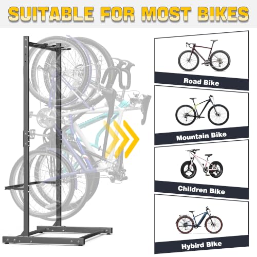 Black steel finish on bike stand
