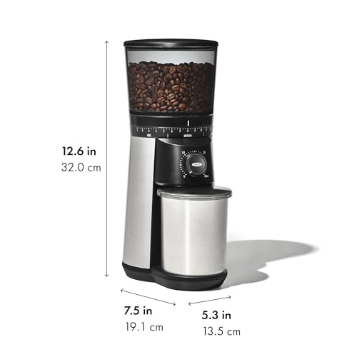 OXO coffee grinder in kitchen setting