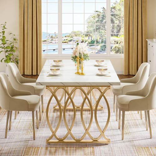 View of the table set for six people
