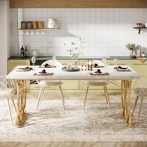 Side profile of the modern dining table