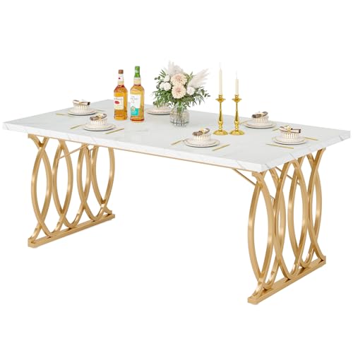Top down view of the 63 inch dining table