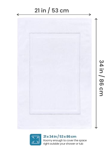 Top view of 21x34 bath mat