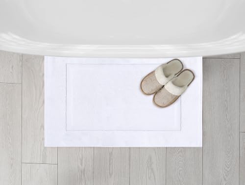 Stack of two cotton bath mats