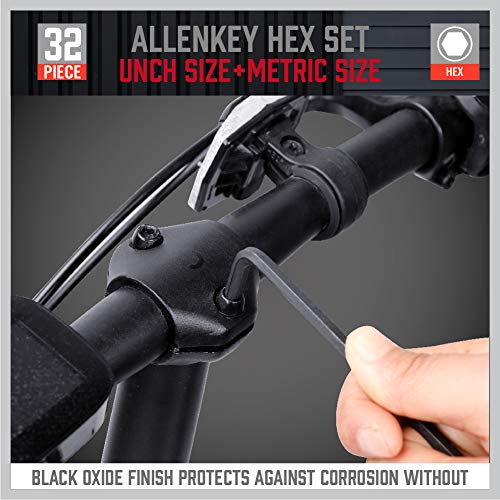 Hardened steel hex key detail