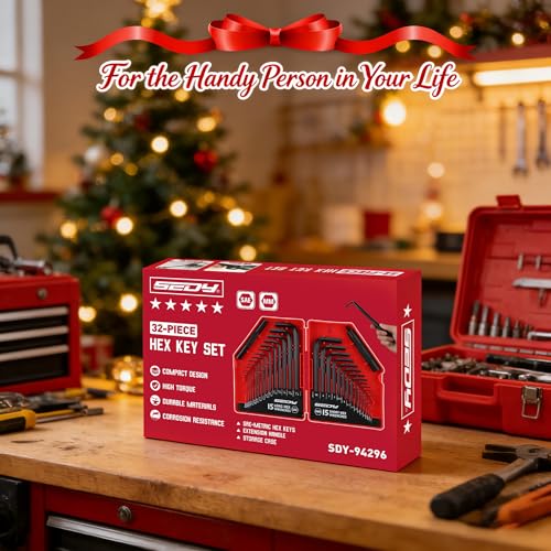 Complete 32-piece tool set layout