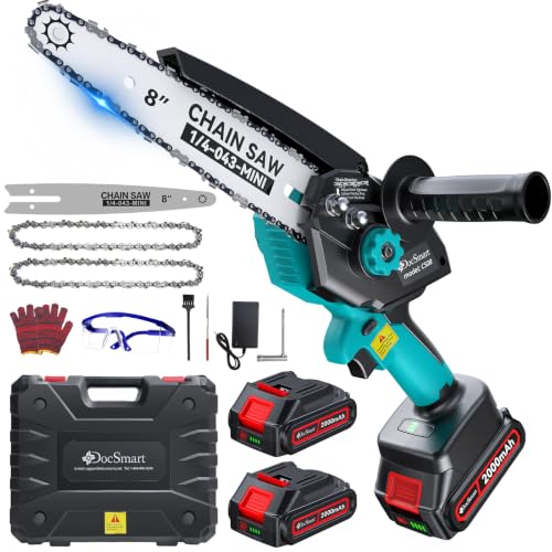 DocSmart 8 inch Electric Mini Chainsaw blue profile