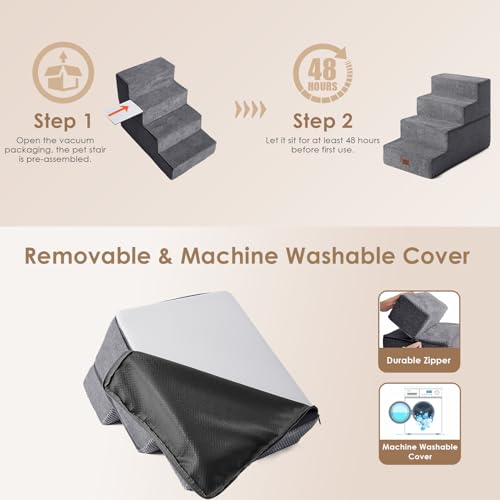 Pet climbing EHEYCIGA 4-step staircase