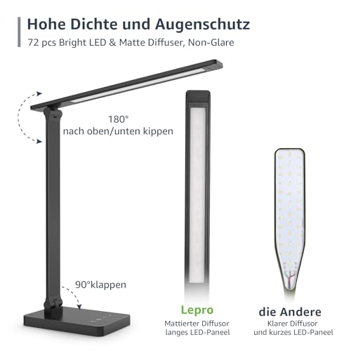 Lepro adjustable desk light full assembly