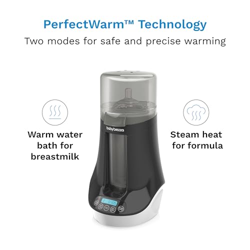 Baby Brezza warmer heating a bottle