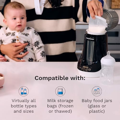 Baby Brezza milk warmer in a nursery setting