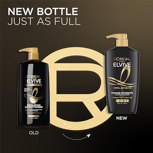 Detailed product information on hair care bottle