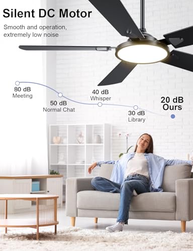 OJX ceiling fan remote and app control interface