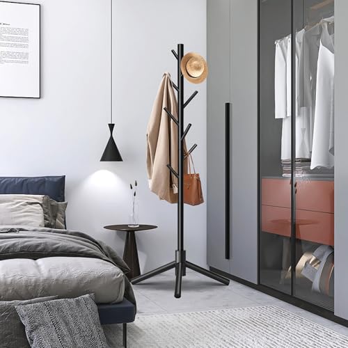 Full height view of Unisakey pine coat stand