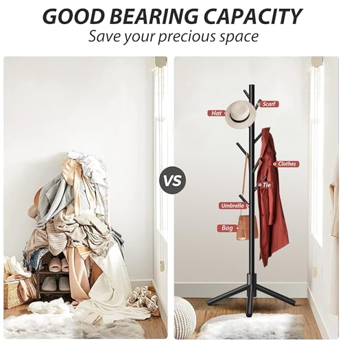 Entryway placement of Unisakey black coat rack