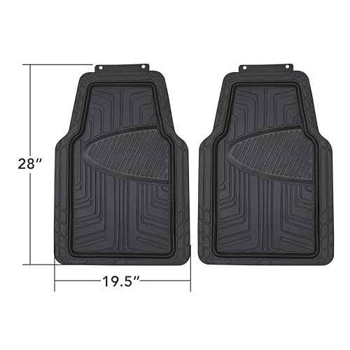 Top view of premium black PVC floor mats