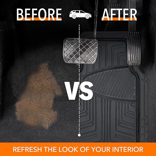 Detailed surface texture of all-weather floor mats